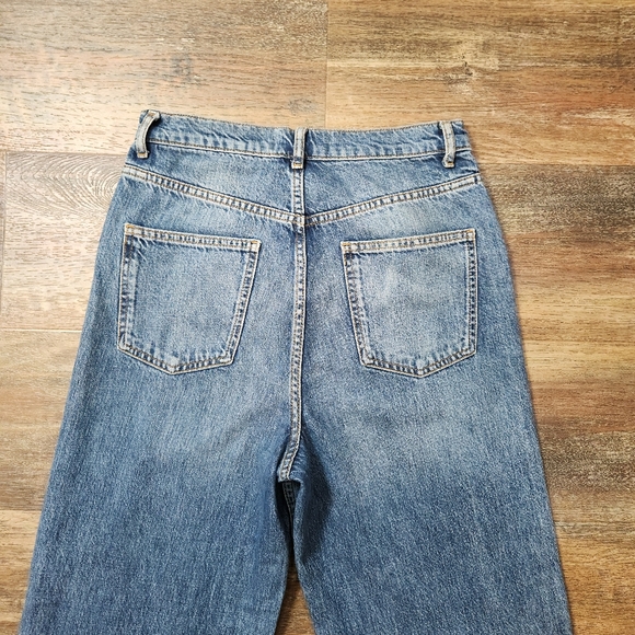 ZARA WIDE LEG RAW  HEM HIGH WAIST SIZE 6 - Picture 5 of 6